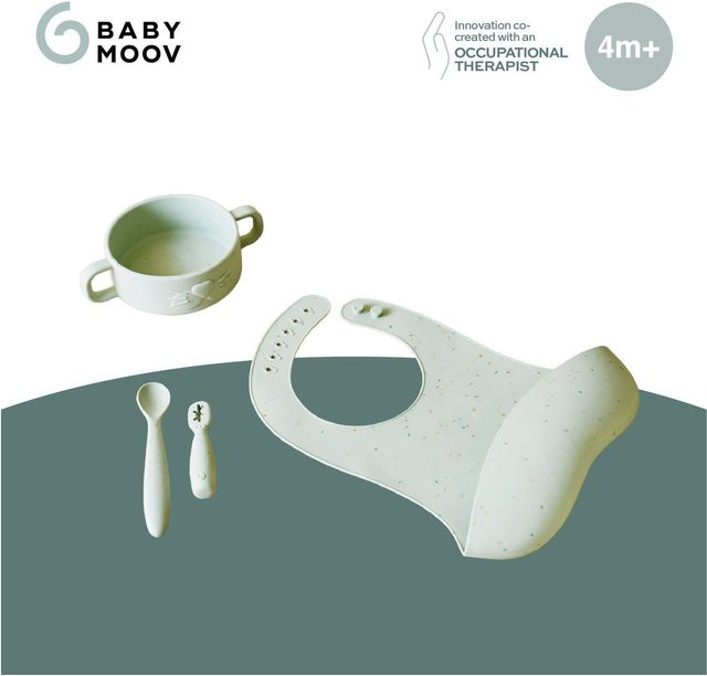 Babymoov 4-tlg. Geschirrset inklusive Silikon-Lätzchen - Bild 1