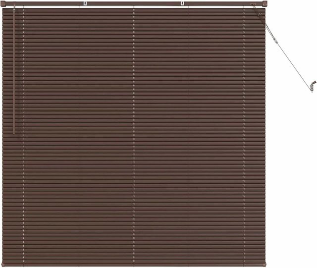 vidaXL Venetianer Jalousie Dunkelbraun mit Holzoptik aus PVC, Breite: 160 cm, Höhe: 150 cm - Bild 1