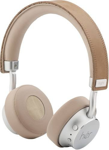 hër HF8 On Ear Headset Bluetooth und kabelgebunden in Beige und Silber mit Lautstärkeregelung - Bild 1