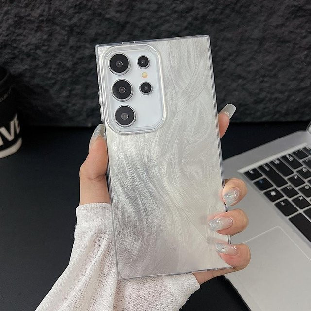 Stoßfeste Handyhülle mit Glitzer-Muschel-Muster für Samsung Galaxy S25 S24 FE S23 Ultra S22 S21 Plus A56 A16 A36 A55 A26 A54 A35 A17 A37 A57 S26 in Silber und Transparent - Bild 1