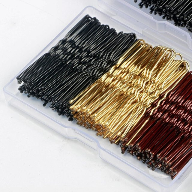 Bobby-Pins U-förmig, schwarz, Metall, 50 Stück, Damen - Bild 1
