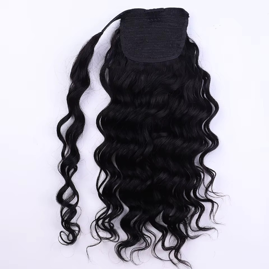 Sleek Bodywave-Echthaar-Pferdeschwanz-Haarteil zum Anklipsen, 16 Zoll, Damen - Bild 5