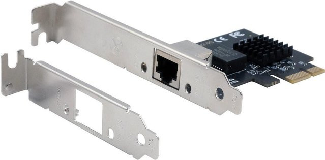 EXSYS PCIe Netzwerkkarte 2.5 Gigabit Ethernet LAN in Schwarz (EX-60111) - Bild 1