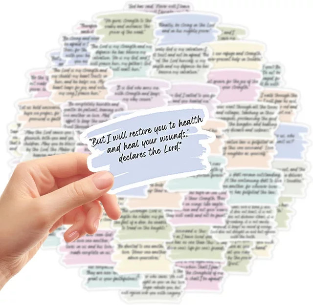 50 Stück Motivationssticker mit inspirierenden Zitaten, wasserfeste Vinyl-Aufkleber in Multicolour für deine Wasserflasche - Bild 1