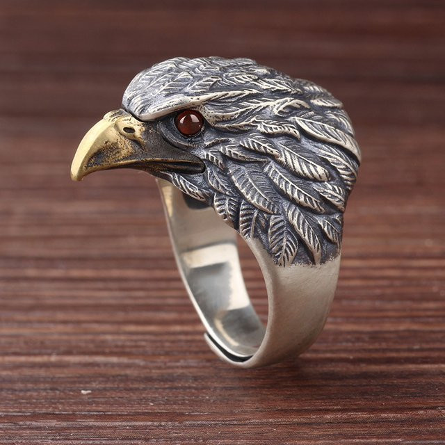 Buyee Ring, 925 Silber, Adler, Unisex - Bild 1