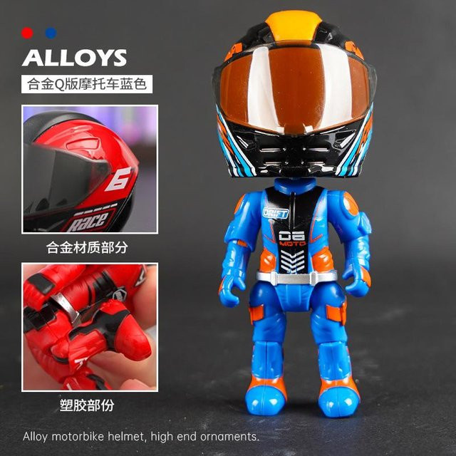 Linyi toy car Dukadi Motorradmodell Helm Puppe, Metall, ab 14 Jahre - Bild 1