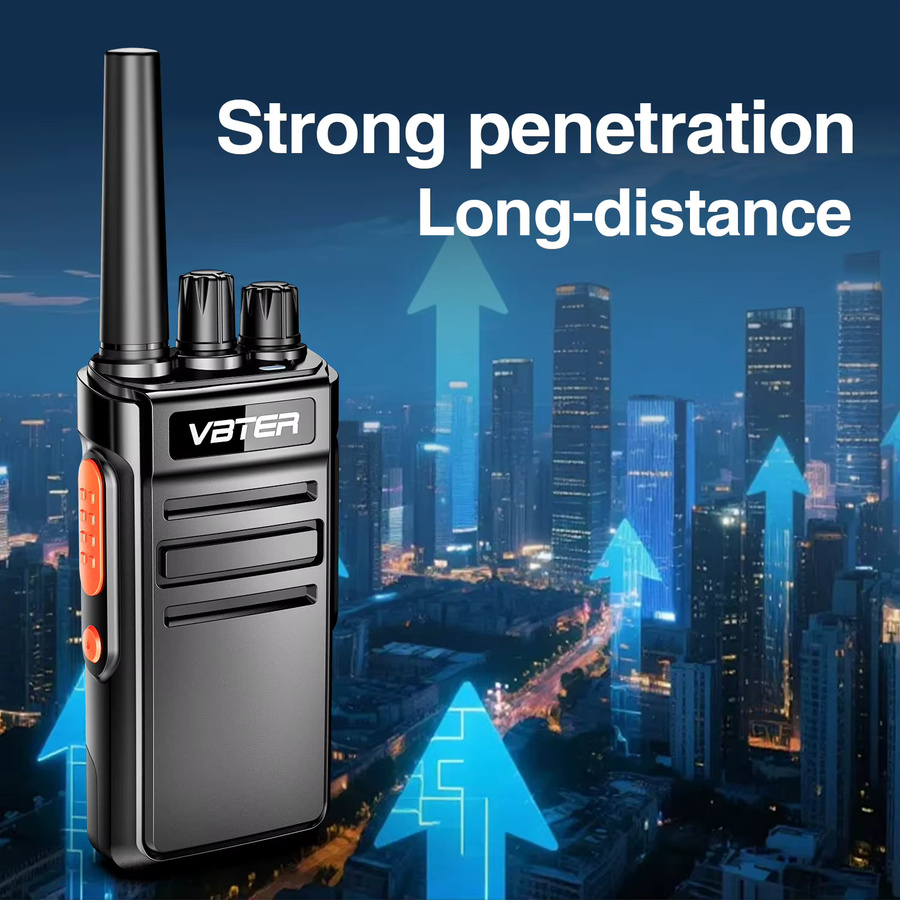 2 Stück VBTER Walkie-Talkie UHF PMR446 mit 1800 mAh Akku in Schwarz - Bild 3