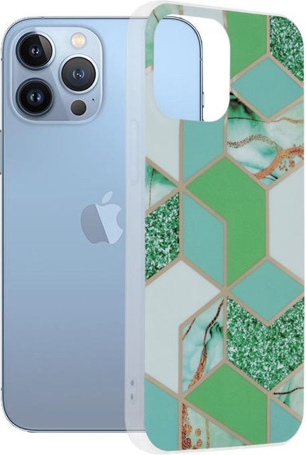 Techsuit Handyhülle für Apple iPhone 13 Pro Max mit Marble Design in Grün - Bild 1