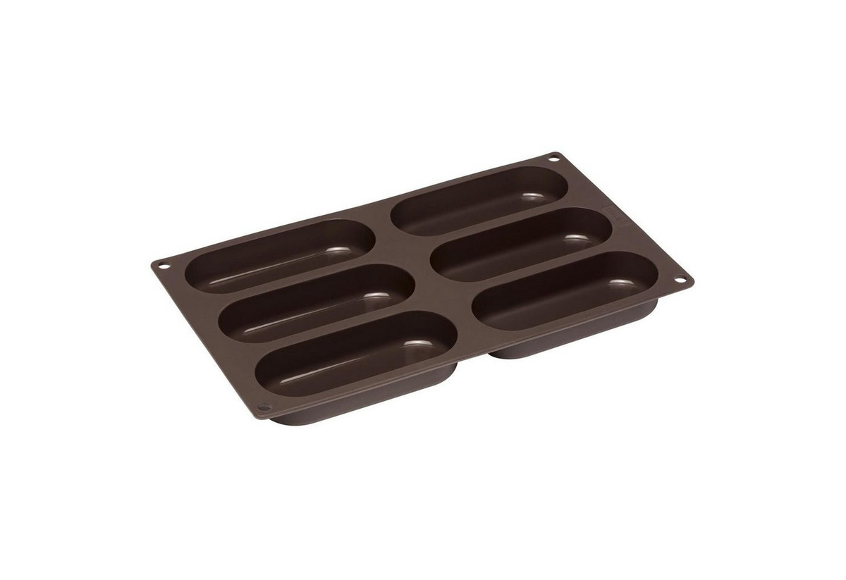 Lurch FlexiForm Backform für Hotdog Buns, 6-fach, braun - Bild 1