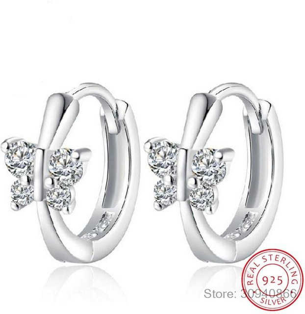 Baby Princess Creolen, 925 Silber, Zirkonia, Kinder - Bild 1