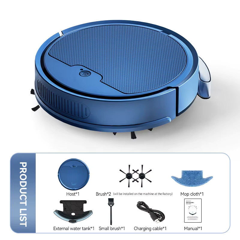Bowai 3 in 1 Smart Kehrroboter Mini Saugroboter kabellos in Schwarz oder Blau - Bild 5