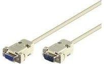 MicroConnect Serielles Verlängerungskabel DB-9 (M) zu DB-9 (W) in Grau, Länge: 10 m - Bild 1