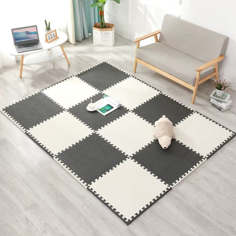 DHDH Sport-Gymnastikmatte aus EVA-Schaum in Schwarz, rutschfeste Spleißmatten für Yoga, Fitness und Boden, B/B: 30 x 30 cm - Bild 5