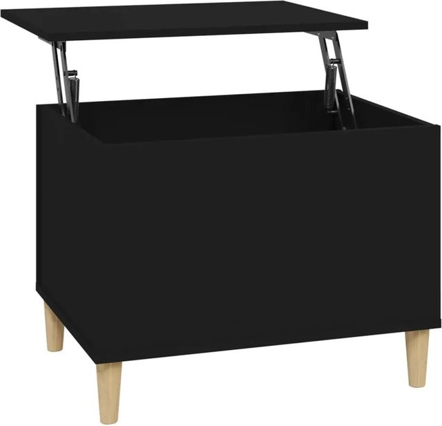 vidaXL Couchtisch Schwarz mit Lift-up Top aus Holzwerkstoff und Eukalyptus, B/T/H: 60 x 44,5 x 45 cm - Bild 1