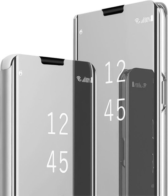 Spiegel Leder Hülle mit Klappständer für Xiaomi Redmi Note Serie Pro Plus transparent - Bild 1