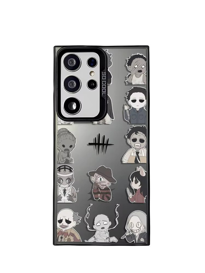 Silberne Silikon Handyhülle im Dead By Daylight Design für Samsung Galaxy S25 Edge S24 S23 S22 S21 S20 Ultra - Bild 5