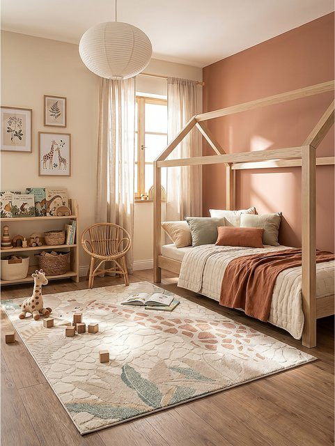 Kinderteppich Kurzflor Kadima Design von VELT in Beige, B/T: 80 x 150 cm - Bild 1