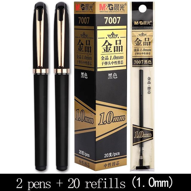 M&G Gelstift Schwarz mit 1,0 mm Schreibspitze für Kalligraphie und geschäftliche Signaturen - Bild 1