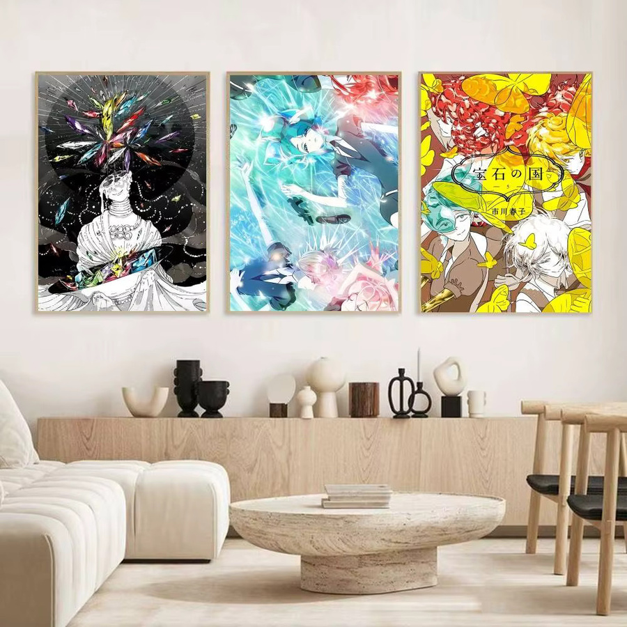 Selbstklebender Cartoon Anime L-Land Of The L-Lustrous Poster aus Papier in Mehrfarbig - Bild 3