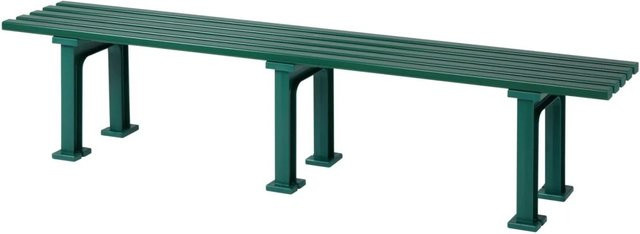 PROREGAL Gartenbank Kuba 4 Sitzer in Grün aus UV-beständigem Witterungskunststoff, H x B x T: 42 x 200 x 37 cm - Bild 1