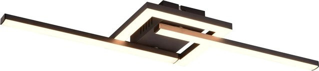 Reality LED Deckenleuchte Viale in Schwarz Matt, B: 54,4 cm, H: 16 cm, T: 5 cm - Bild 1