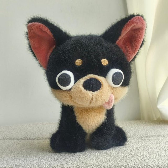 Yiran Health & Beauty Chihuahua Plüschtier, 15cm, Schwarz - Bild 1