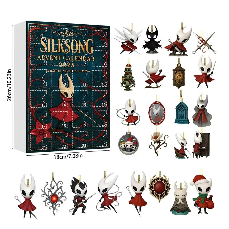 TAKARA TOMY Weihnachts-Countdown-Kalender mit hohlem Ritter Blindbox, bunter Acryl-Anhänger als Weihnachtsbaum-Dekoration für Erwachsene - Bild 2
