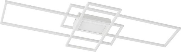 Lindby LED Deckenleuchte Caitilin in Weiß, dimmbar mit Leselampe und Fernbedienung, moderne Wohnzimmerleuchte aus Metall