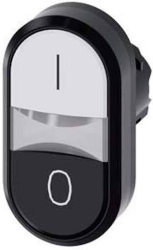 Siemens Doppeldrucktaster 3SU1001-3AB61-0AK0 in Schwarz und Weiß mit IP69K Schutzart - Bild 1