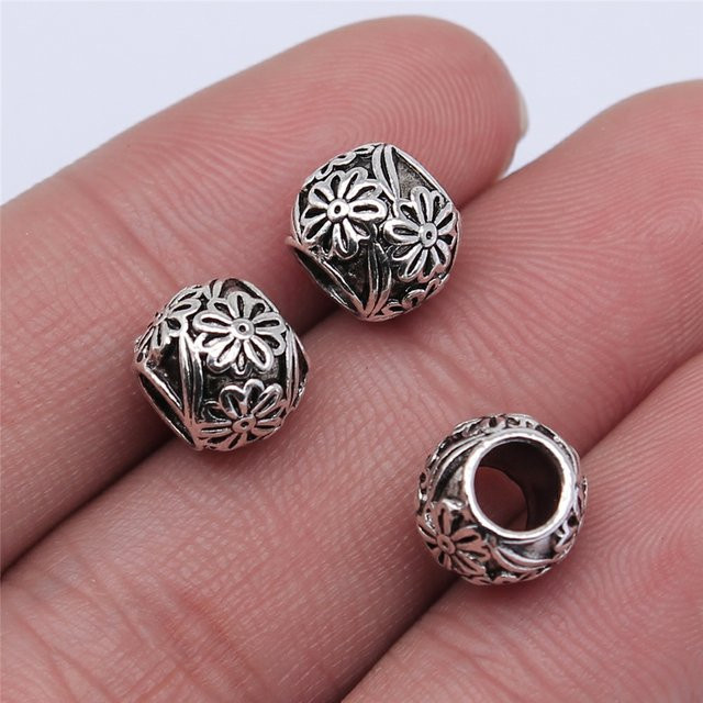 WYSIWYG Abstandsperlen, Silber, 10 x 8 mm, Unisex - Bild 1
