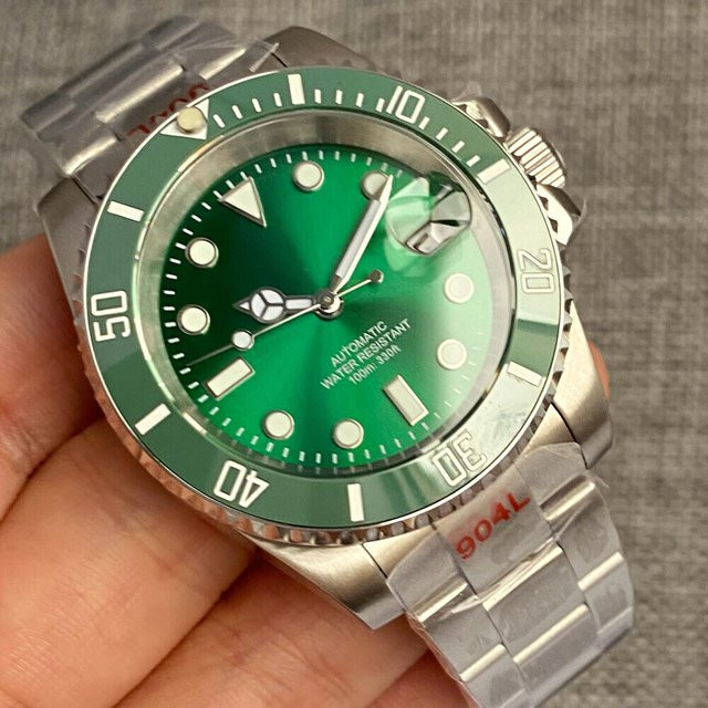 Tandorio Taucheruhr, Automatik, Edelstahl, Grün, 40 mm, Herren - Bild 1