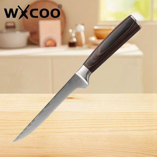WXCOO Ausbeinmesser aus handgeschmiedetem Edelstahl in Silber, 15,24 cm - Bild 1