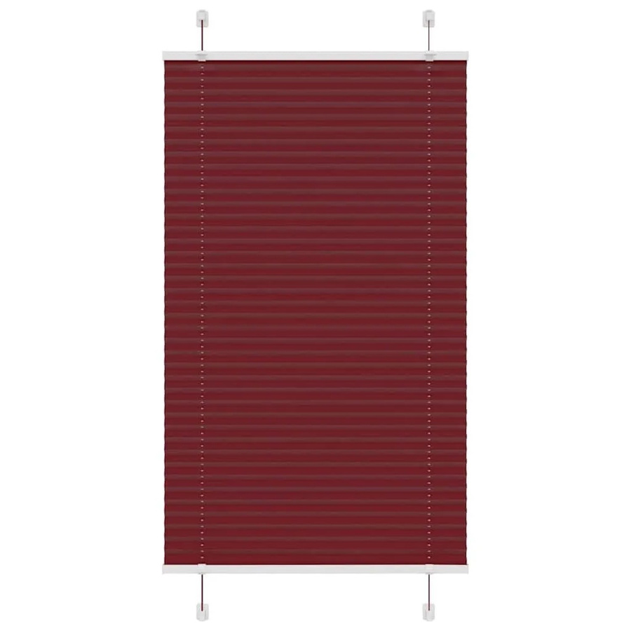 vidaXL Plissee Bordeauxrot, semi-transparent, Polyester, B: 80 cm, H: 150 cm - Bild 2
