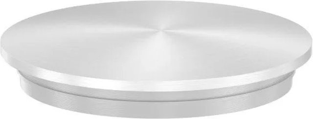 FeNau Einsteckkappe aus V2A Edelstahl in Silber, leicht gewölbt, Durchmesser: 42,4 mm, Wandstärke: 2,5 mm - Bild 1