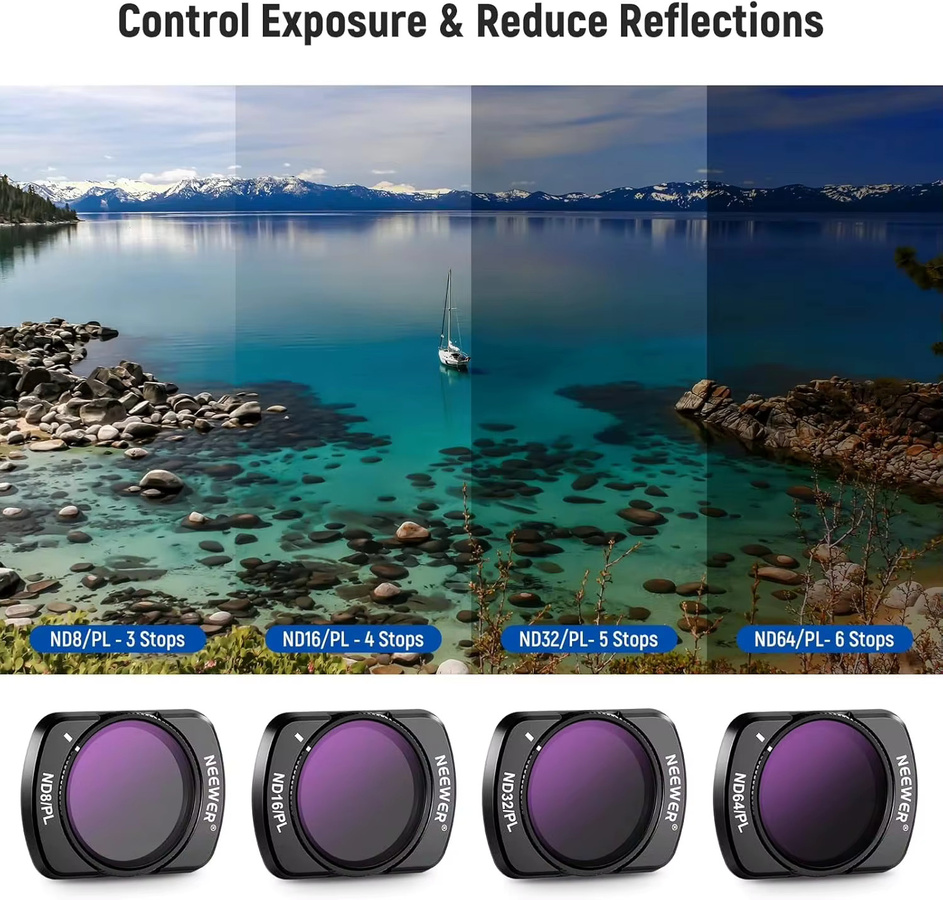 Magnetischer Objektivfilter Set für DJI Osmo Pocket 4 und Osmo Pocket 3 mit ND, UV, CPL, PL und Black-Mist 1/4 Optionen in Schwarz - Bild 2