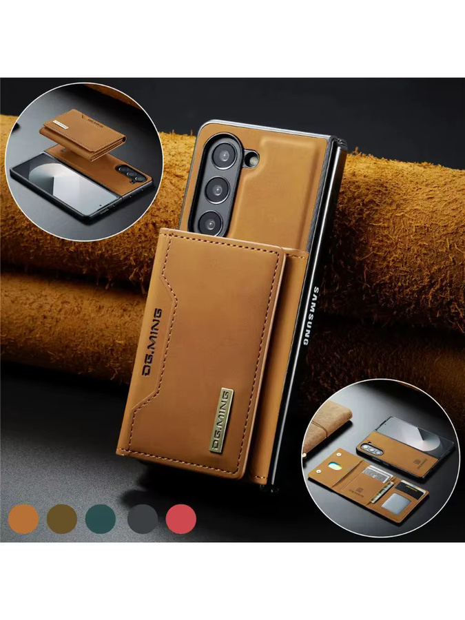 2-in-1 Magnetische Vintage-Brieftasche aus Leder für Samsung Galaxy Z Fold 8 Ultra, Fold 7, Fold 6, Fold 5 und Fold 4 in Schwarz mit Kartenfächern und stoßfester Schutzhülle - Bild 7