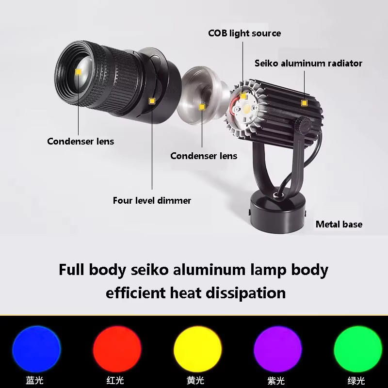 Khelse RGB LED Schienenstrahler mit Fernbedienung und einstellbarem Fokus für Track System, ideal für Museen, Galerien und Bühnen - Bild 3