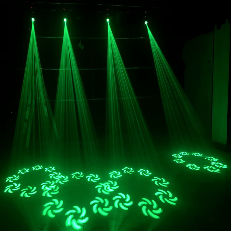 DJXFLI 2er Set Mini LED Moving Head Lichteffekt mit 120W, 8 rotierenden Prismen und RGB Strobe für DJ und Bühne, Schwarz - Bild 3