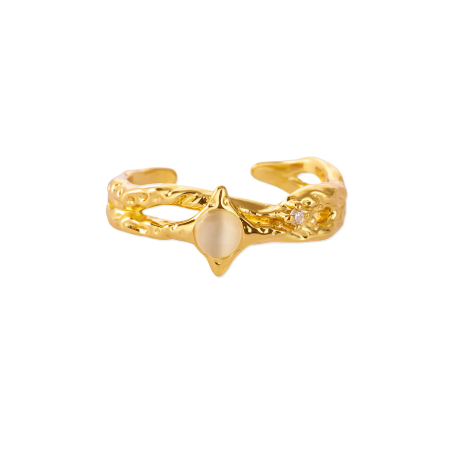HPTOTMG Ring, Vintage, Schmetterling, Gold, Zirkonia, Damen - Bild 2