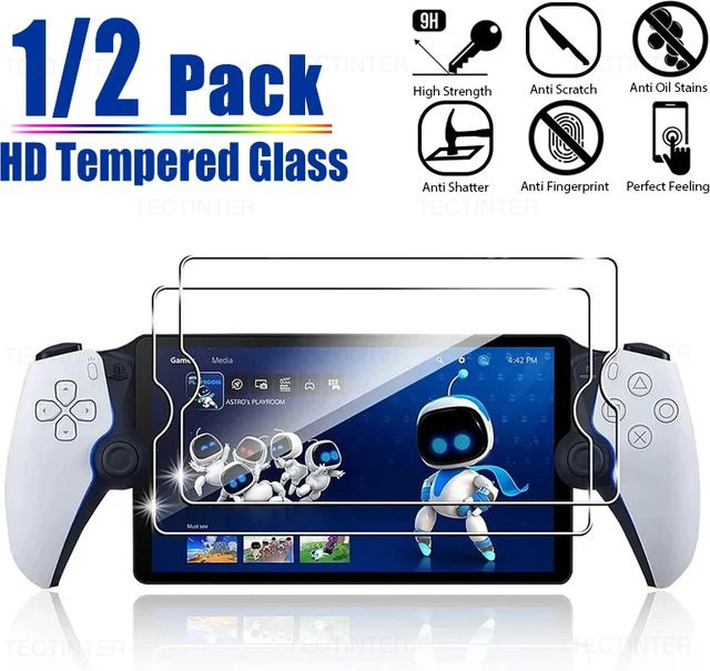 Sony Displayschutzfolie aus gehärtetem Glas für PlayStation PS5 Portal, transparent, 1/2 Stück - Bild 1