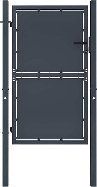 Vidaxl Gartentor aus Stahl in Anthrazit, Breite: 100 cm, Höhe: 125 cm - Bild 1