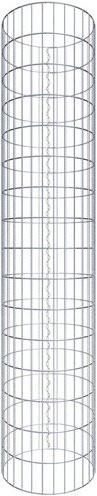 Gabiona Gabionensäule aus verzinktem Stahl, silbergrau, Durchmesser: 47 cm, Höhe: 160 cm, Maschenweite: 5 x 10 cm - Bild 1