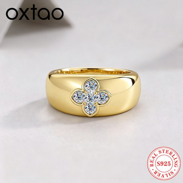 oxtao Ring, 925 Silber, Moissanit, Damen - Bild 1