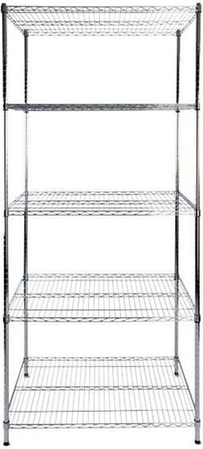 KARAT Gitterregal Himalaya verchromt mit 4 Böden, H x B x T: 160 x 90 x 45 cm - Bild 1