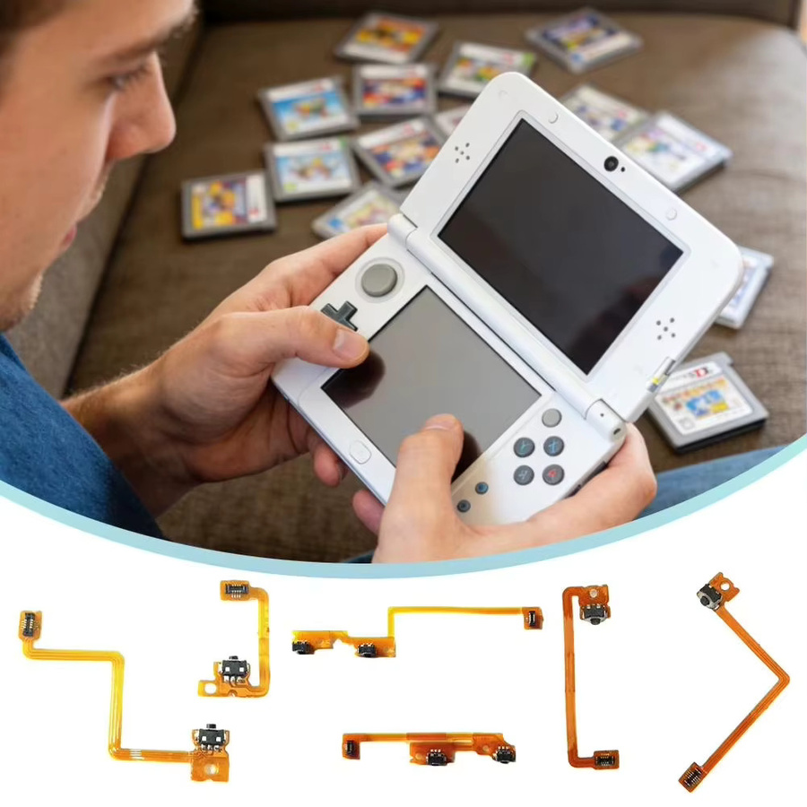 Nintendo Schultertasten Set mit Flexkabel für 3DS, 3DS XL, NEW 3DS und NEW 3DS XL LL in Orange - Bild 3