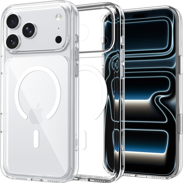 Tech-Protect Flexair Hybrid CC MagSafe-Hülle für Apple iPhone 18 Pro und iPhone 17 Pro, Transparent - Bild 1