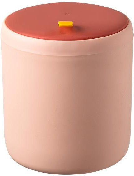Mini-Abfalleimer aus Kunststoff für Schreibtisch und Büro in Braun oder Pink mit herausnehmbarem Inneneinsatz - Bild 1