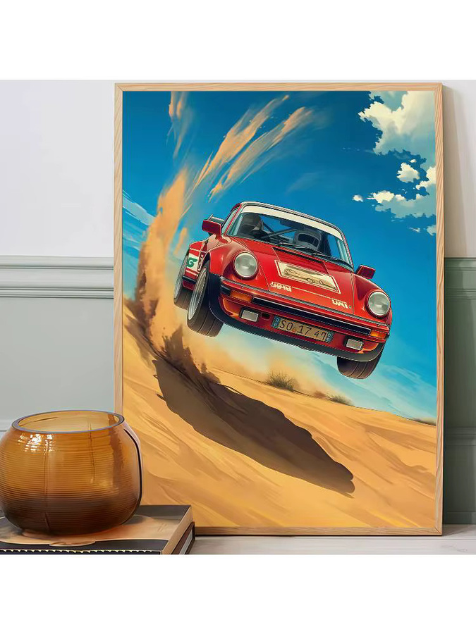 Vintage Poster Moetch Alpine Drive Wandkunst aus Kraftpapier in Weiß und Multicolour, B/H: 15 x 10 cm - Bild 6