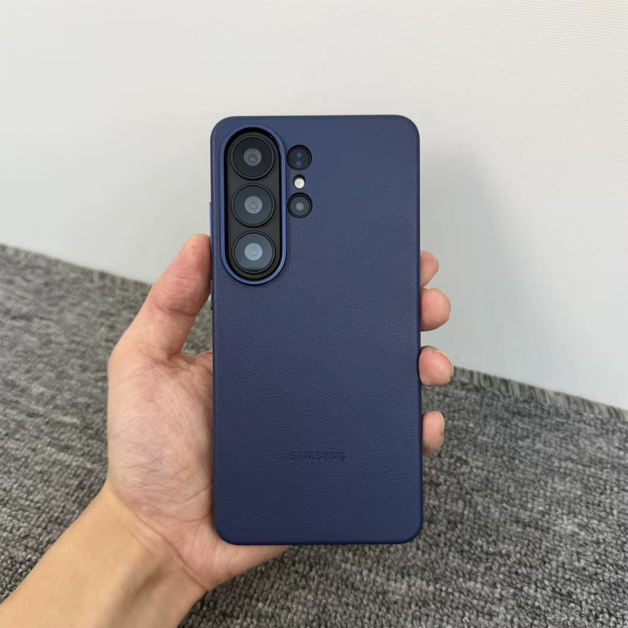 Samsung Galaxy S26 Ultra, S26 Plus und S26 Leder-Schutzhülle in Braun, weiche und ultradünne 360° Vollschutz-Handyhülle für Android - Bild 4