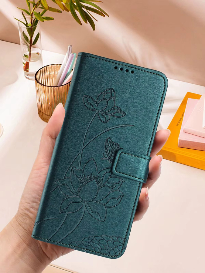 Motorola Leder Telefon Brieftasche Fall Buch Abdeckung in Grün für Moto Edge 60 Fusion 50 Pro 5G und weitere Modelle - Bild 7